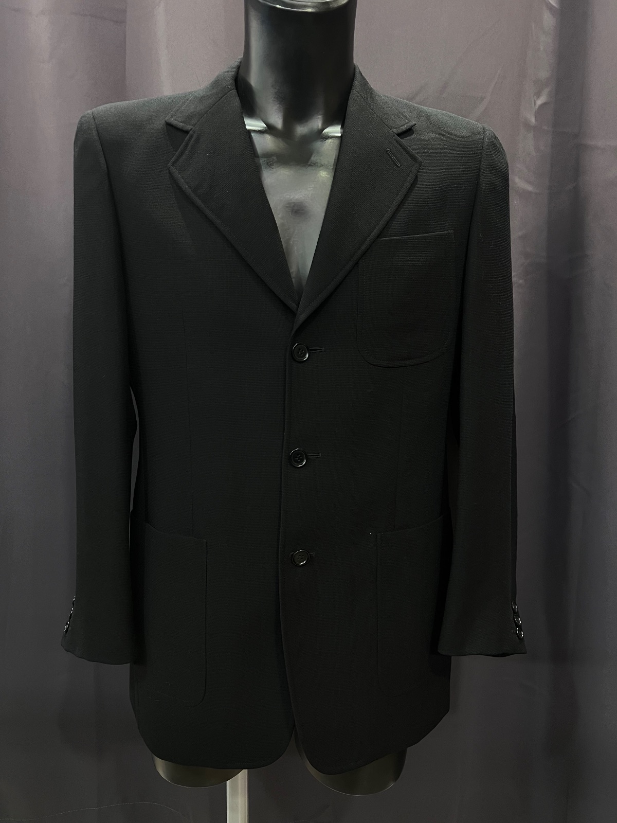 Giacca Blazer Uomo Pull Pal Zileri in Pura Lana Vergine Woolmark Nero, foto 10