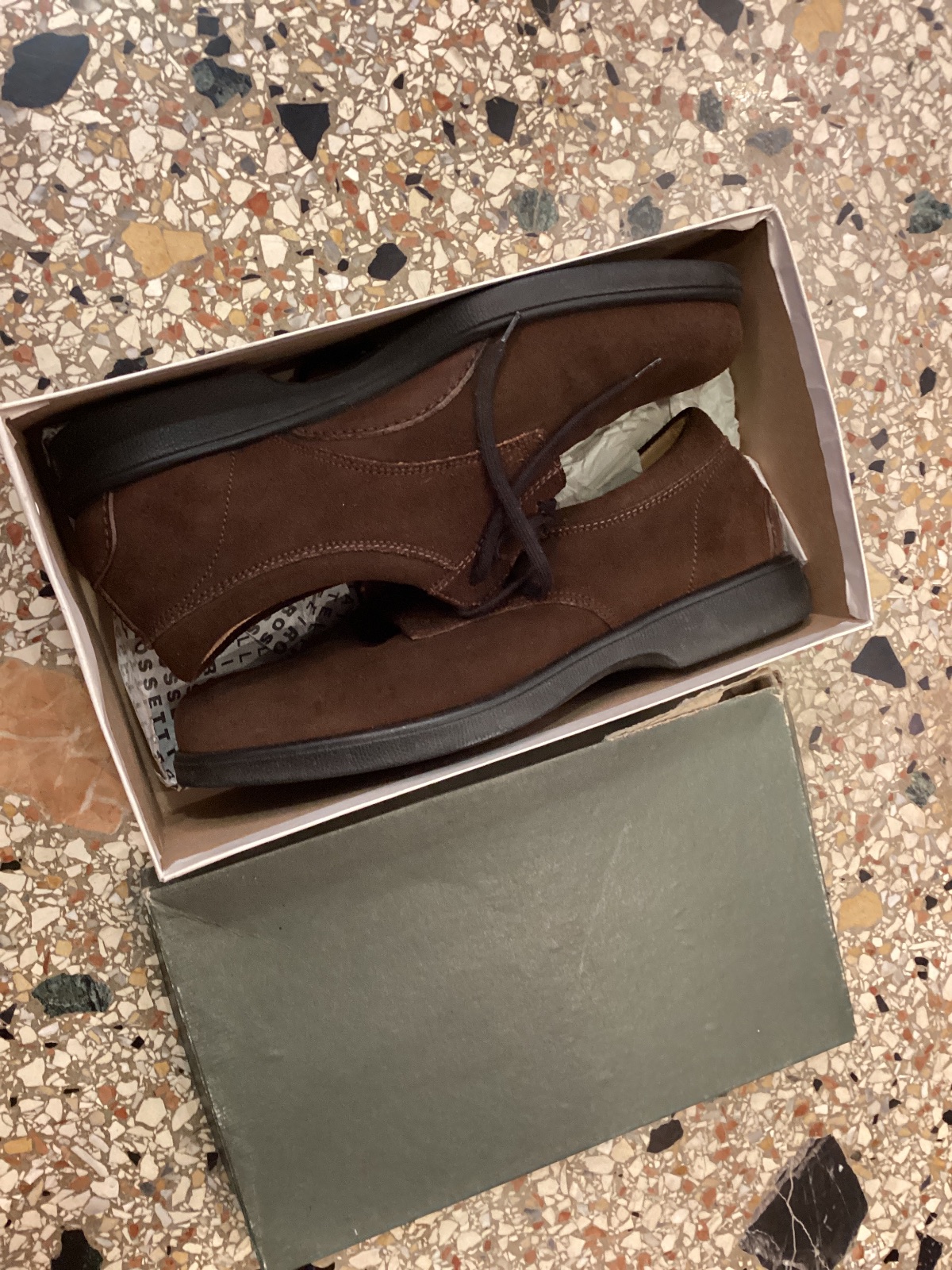 Scarpe stringate Flexa in pelle scamosciata castagna, foto 10
