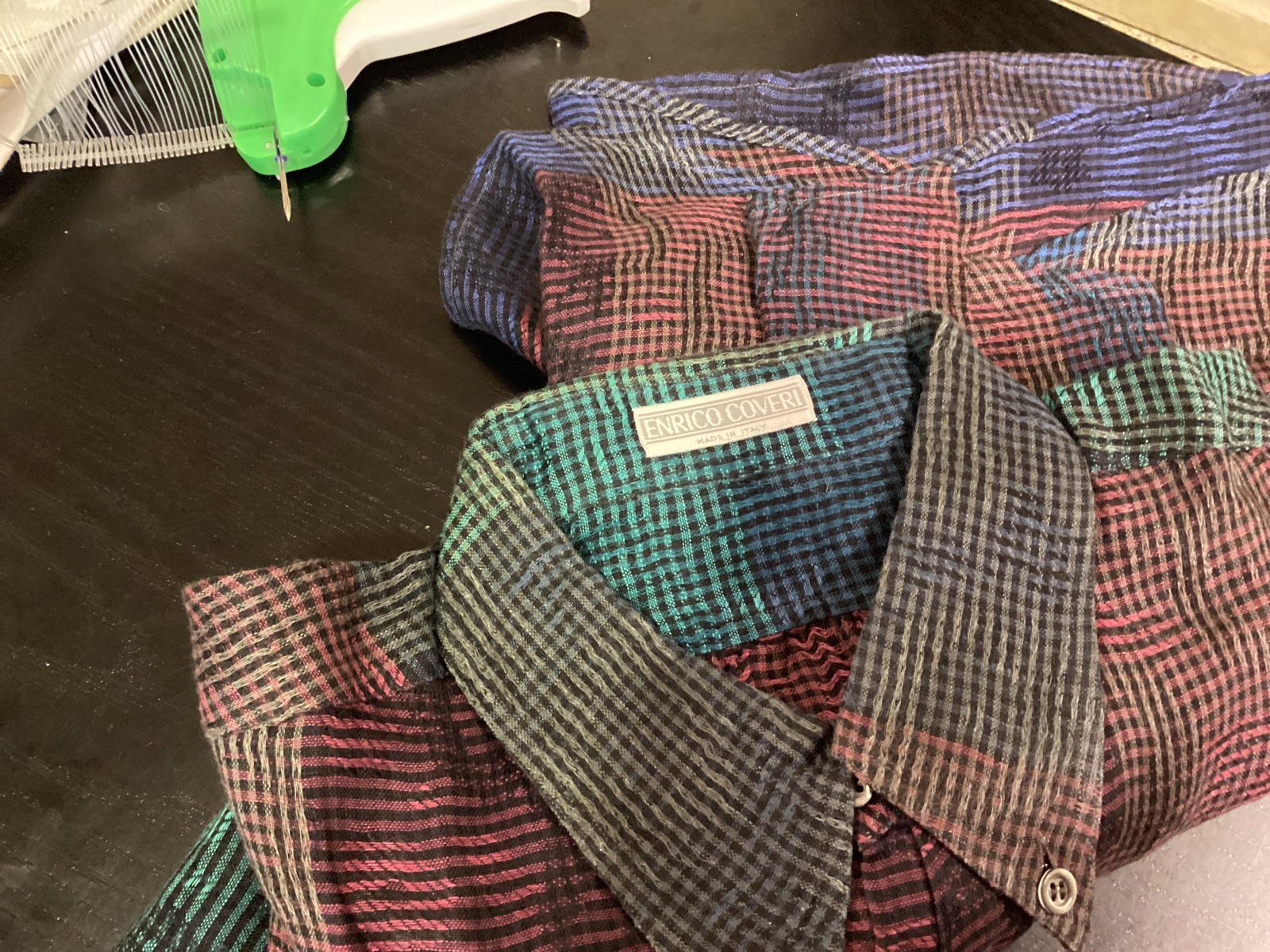 Camicia Enrico Coveri a maniche corte in 100% lino, foto 10
