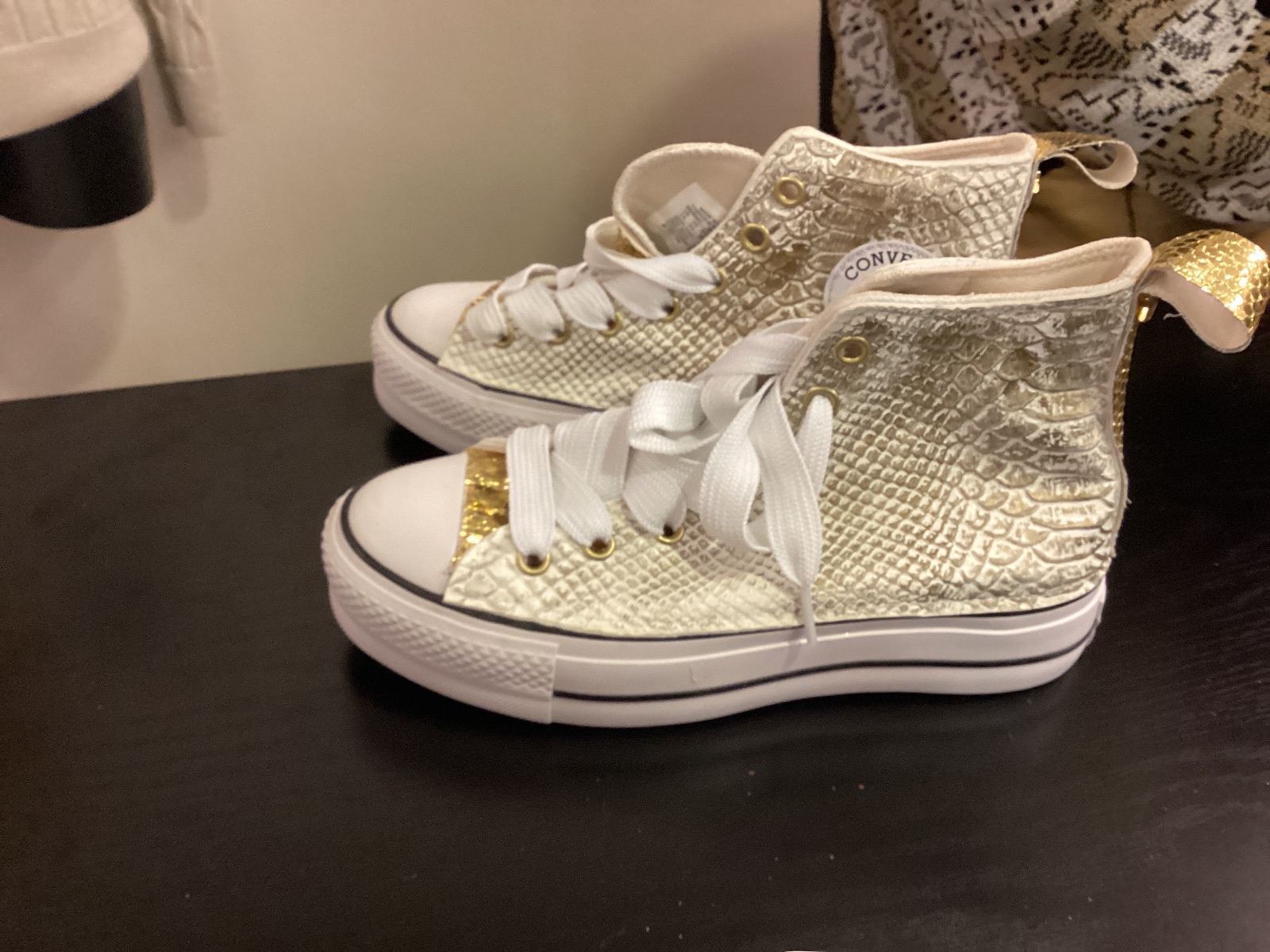 Scarpe Converse Platform pitonate in sintetico, foto 9
