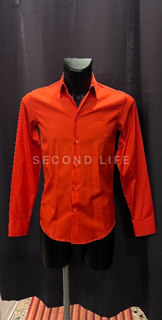 Camicia Balenciaga a maniche lunghe arancione