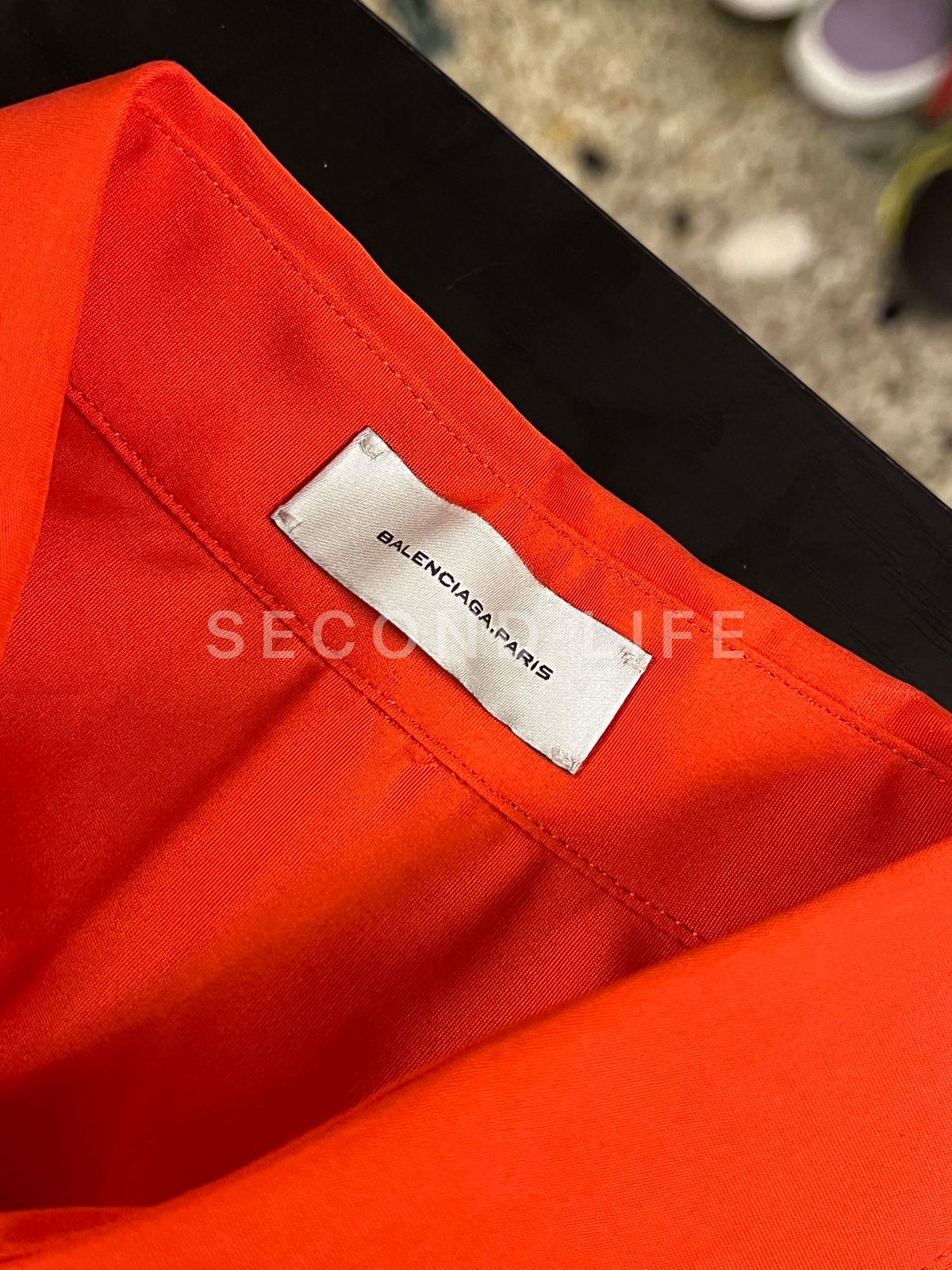 Camicia Balenciaga a maniche lunghe arancione, foto 5