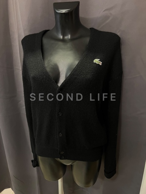 Cardigan Lacoste in pura lana vergine