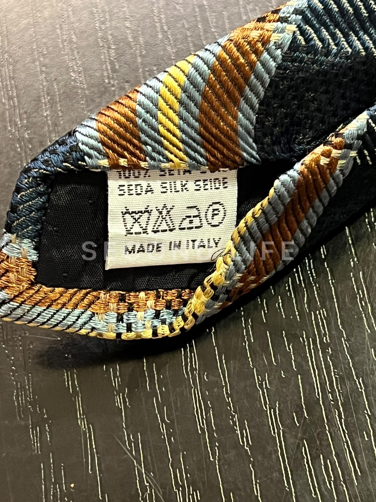 Cravatta Valentino a quadri in seta, foto 4
