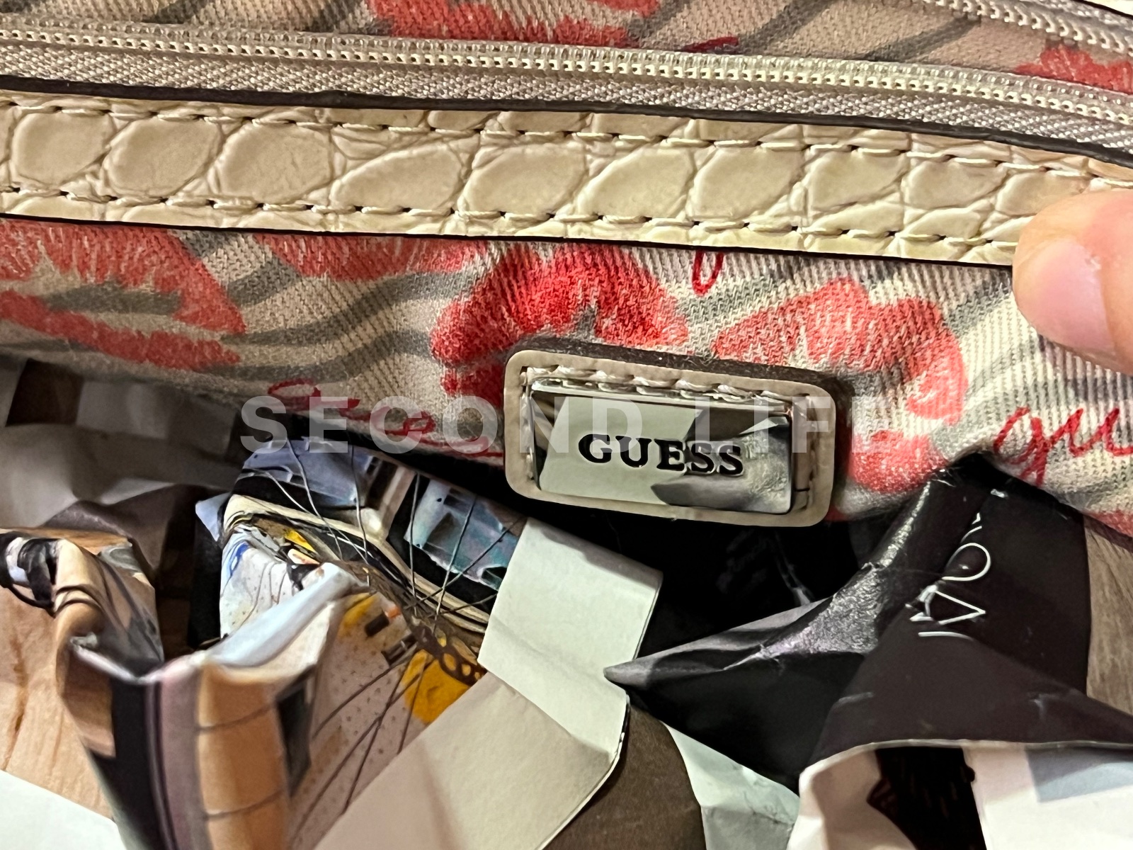 Borsa a spalla Guess stampa cocco, foto 2