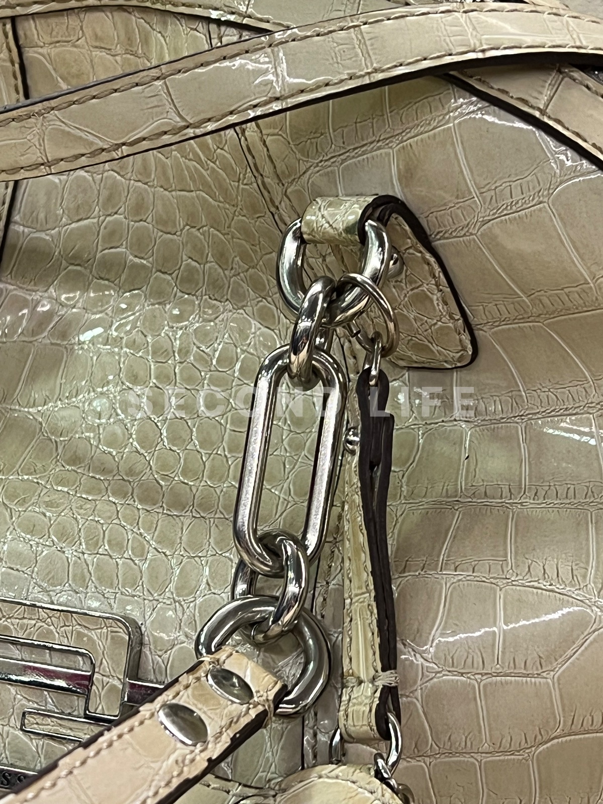 Borsa a spalla Guess stampa cocco, foto 5