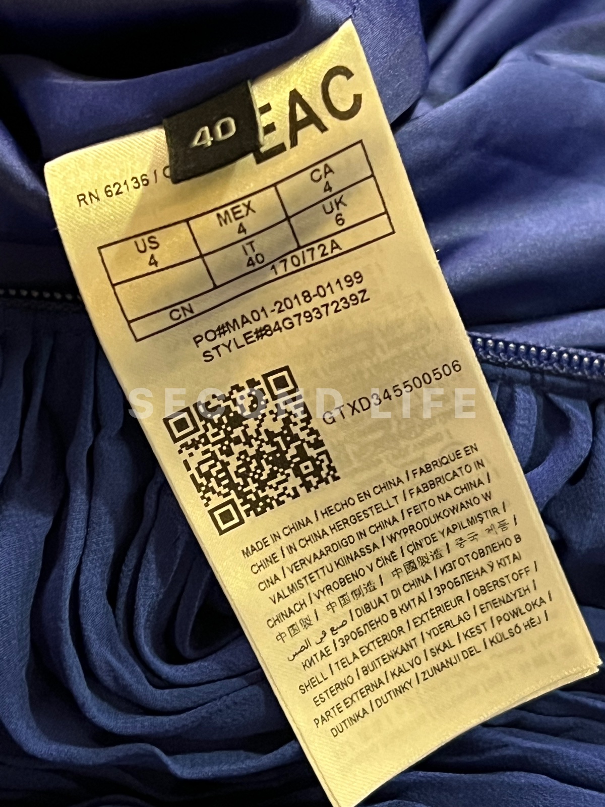Abito Marciano Los Angeles drappeggiato in tessuto tecnico, foto 4