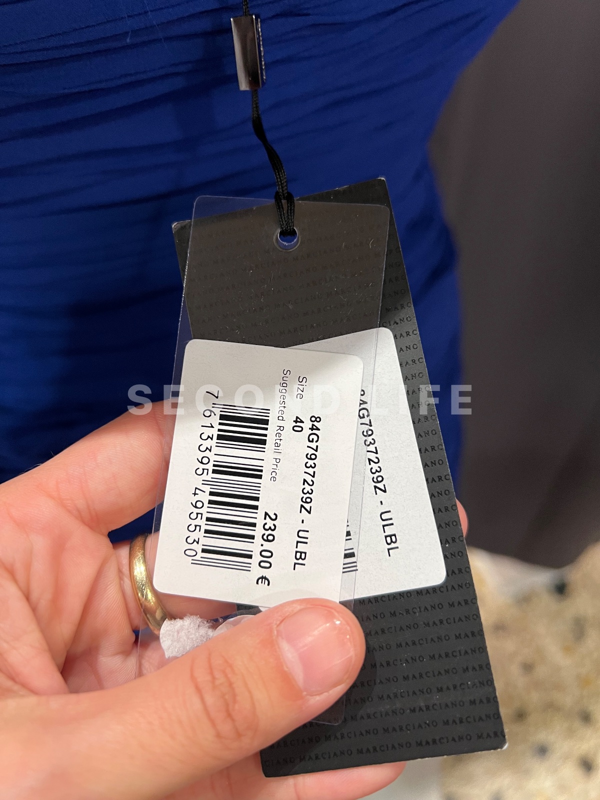 Abito Marciano Los Angeles drappeggiato in tessuto tecnico, foto 5