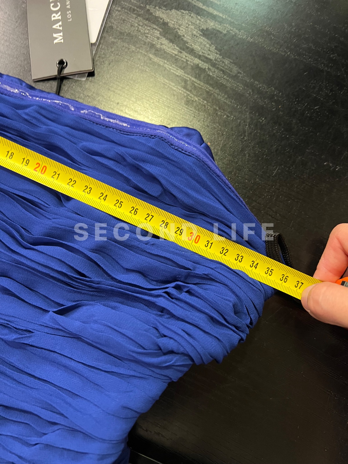 Abito Marciano Los Angeles drappeggiato in tessuto tecnico, foto 7