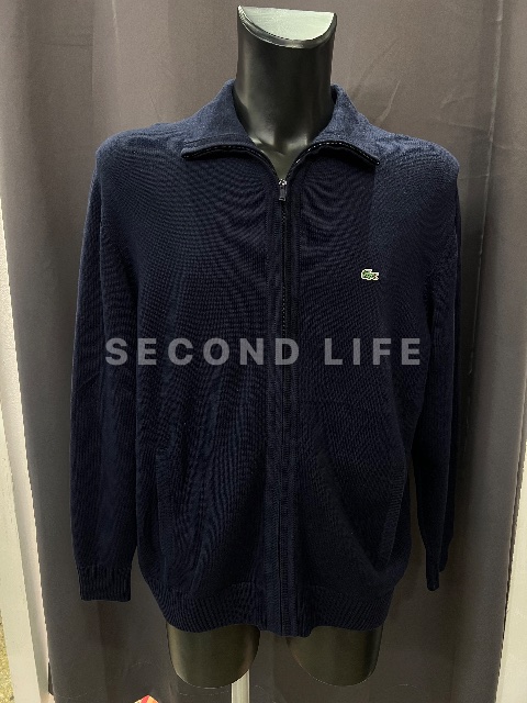 Maglia Lacoste in misto cotone con zip intera