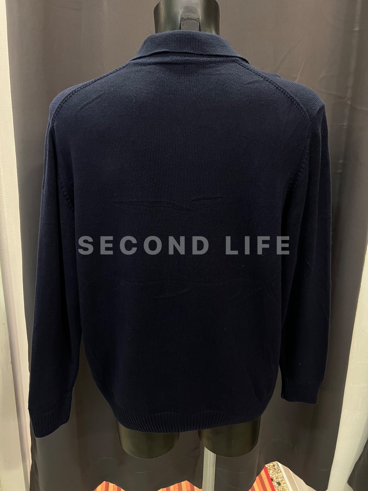 Maglia Lacoste in misto cotone con zip intera, foto 2