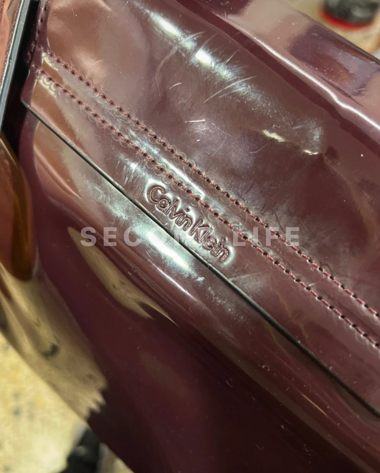 Borsa Calvin Klein in vernice e tessuto, foto 6