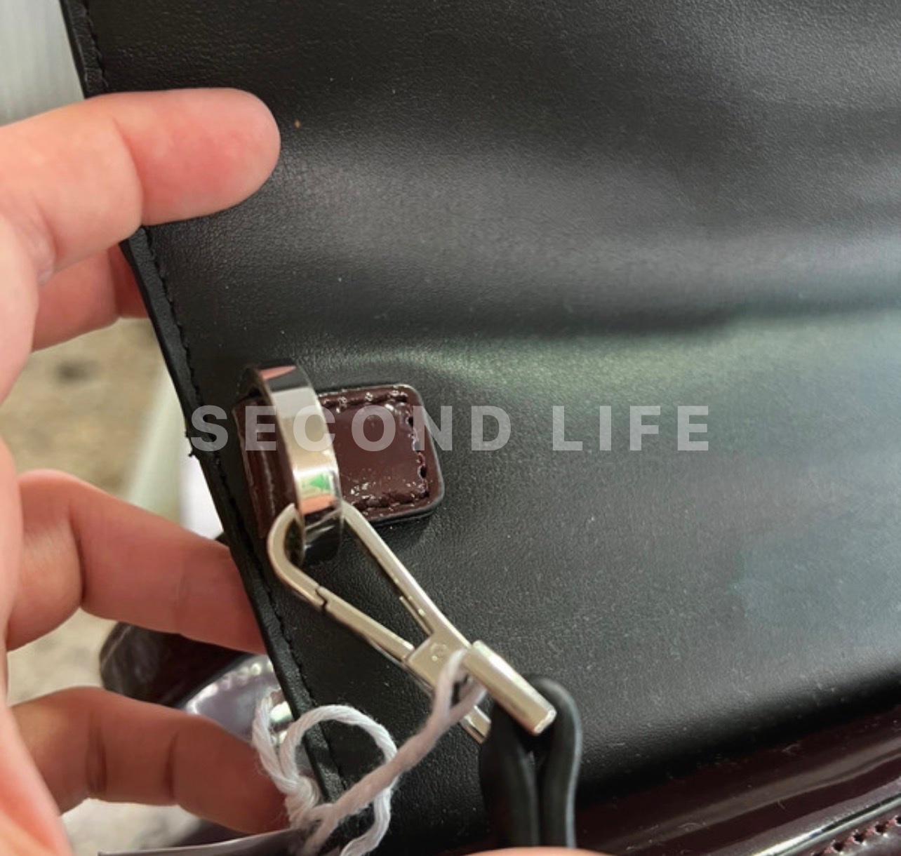 Borsa Calvin Klein in vernice e tessuto, foto 8