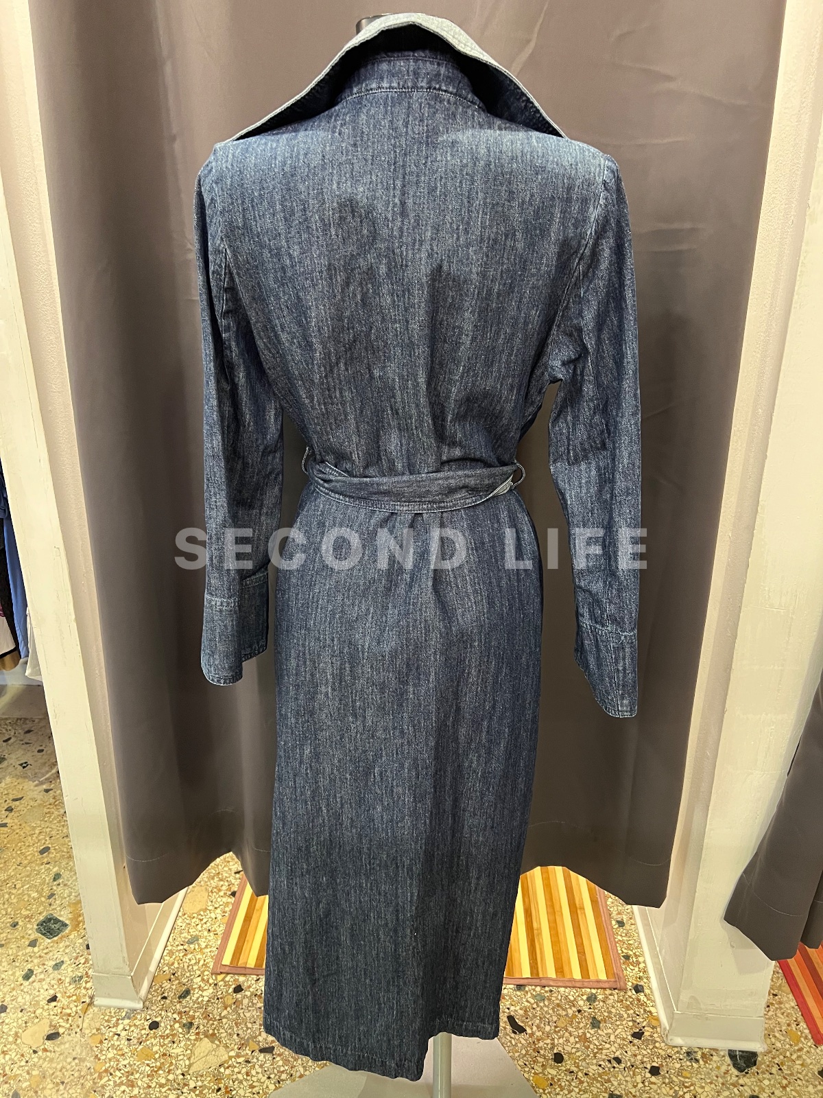 Giacca Nenette lunga in denim Candiani, foto 6