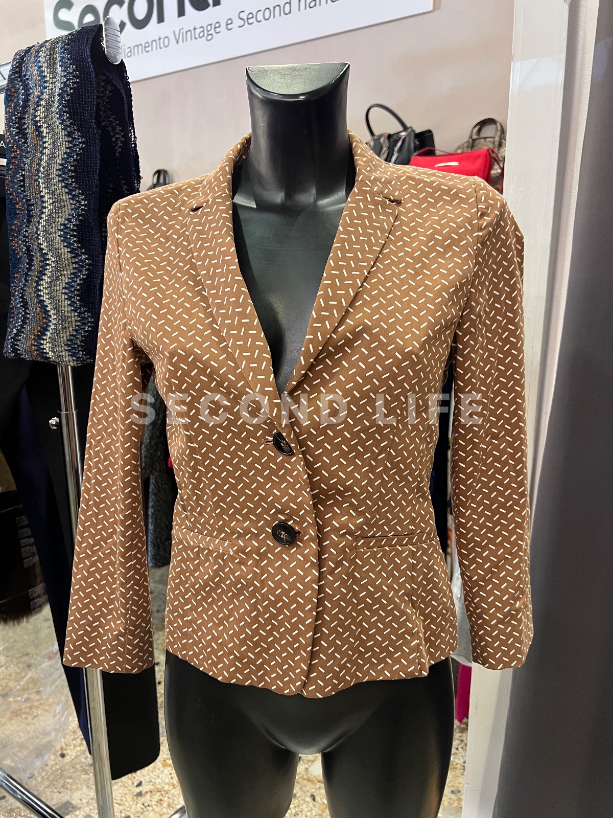 Giacca Emme Marella a fantasia in cotone stretch