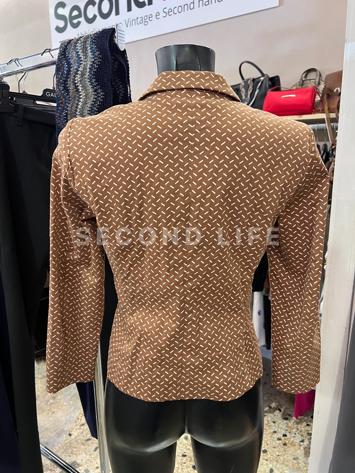 Giacca Emme Marella a fantasia in cotone stretch, foto 5