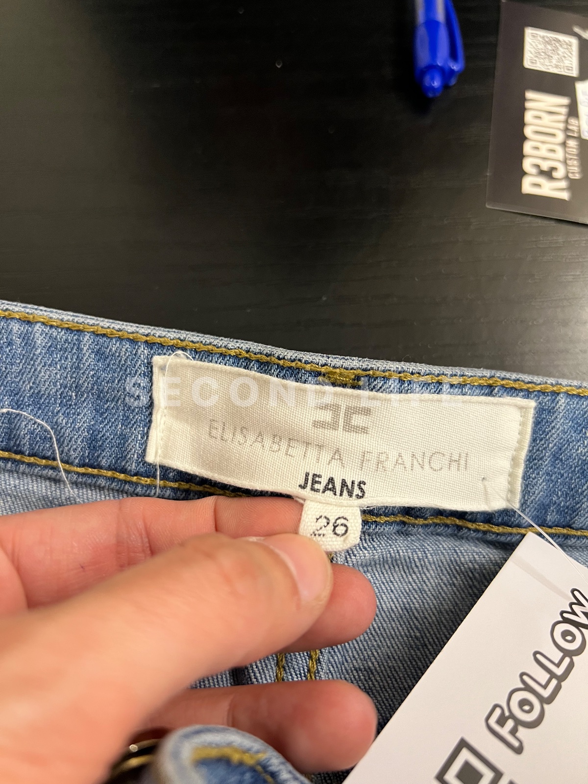 Pantaloni Elisabetta Franchi in denim, foto 2