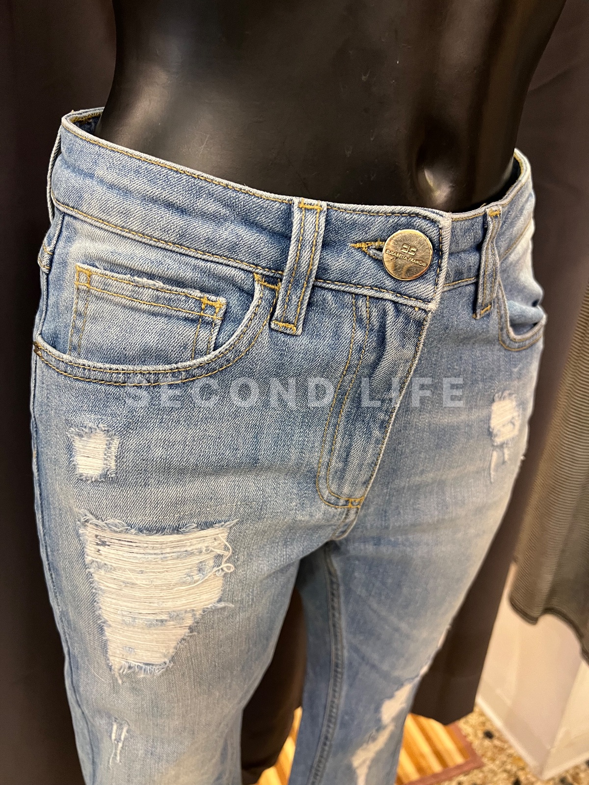 Pantaloni Elisabetta Franchi in denim, foto 4