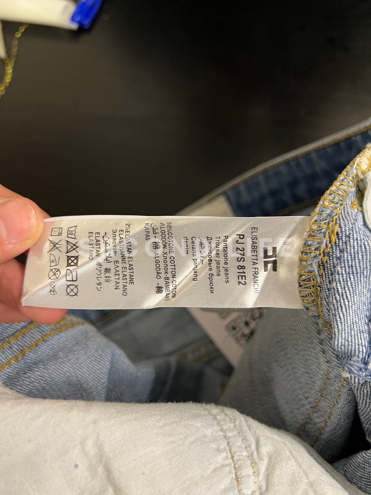 Pantaloni Elisabetta Franchi in denim, foto 3