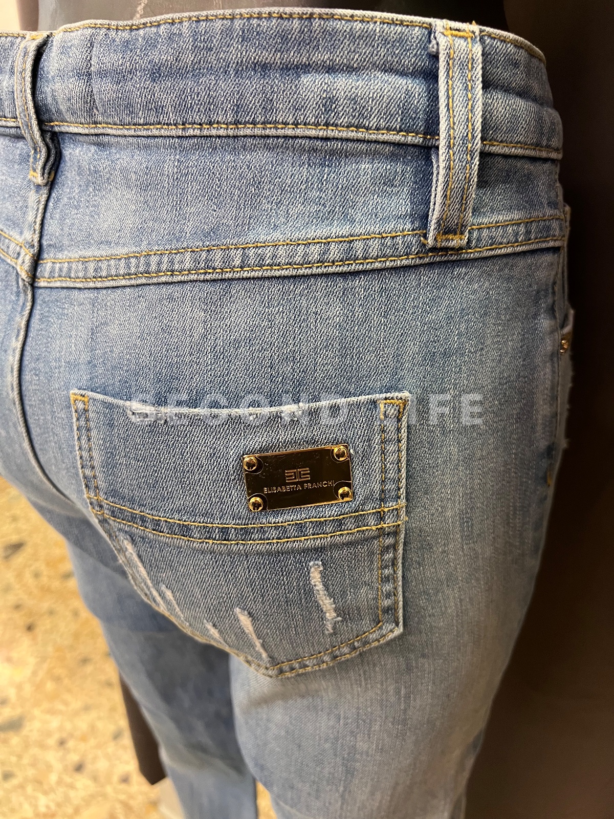 Pantaloni Elisabetta Franchi in denim, foto 6