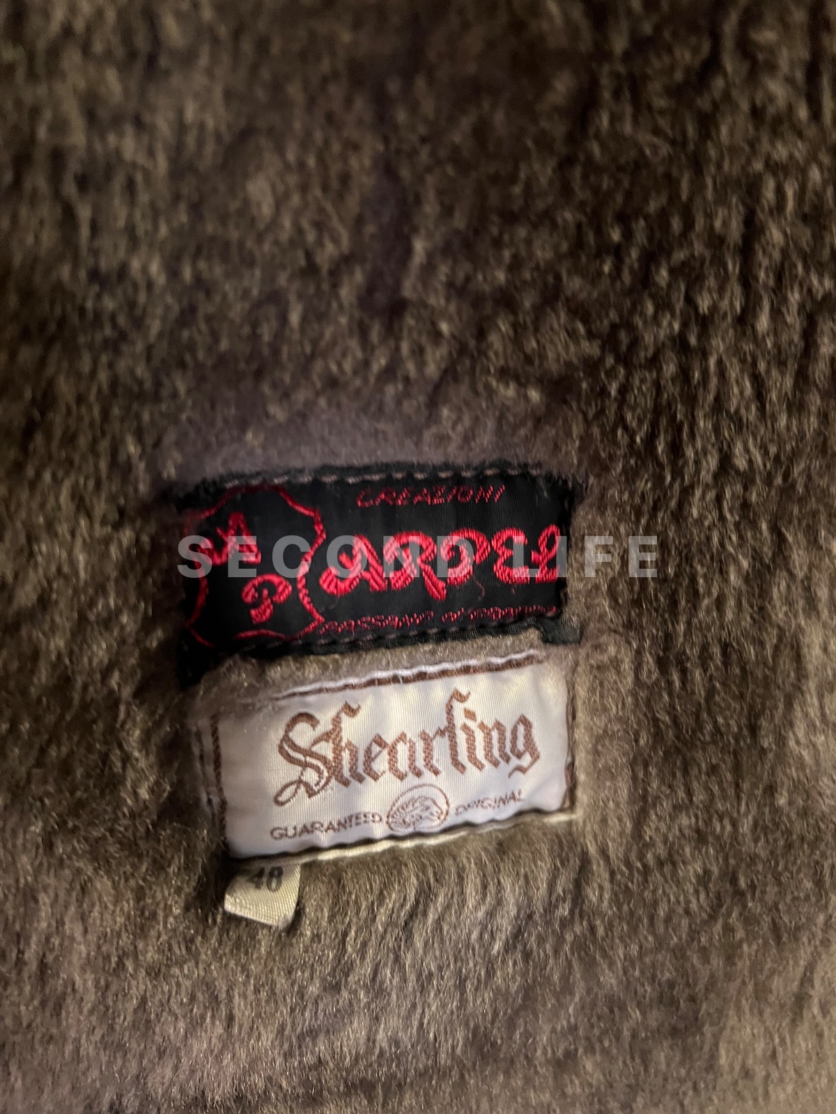 Giacca Shearling Montone vintage in montone, foto 2