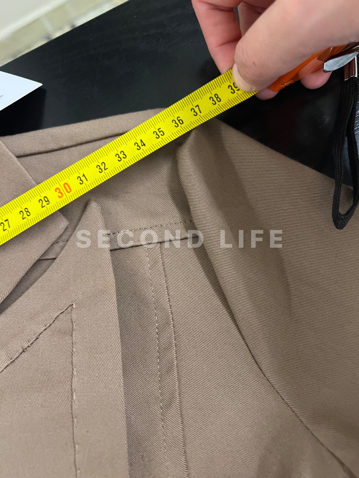 Tailleur AnnaRita N in cotone beige come nuovo, foto 8
