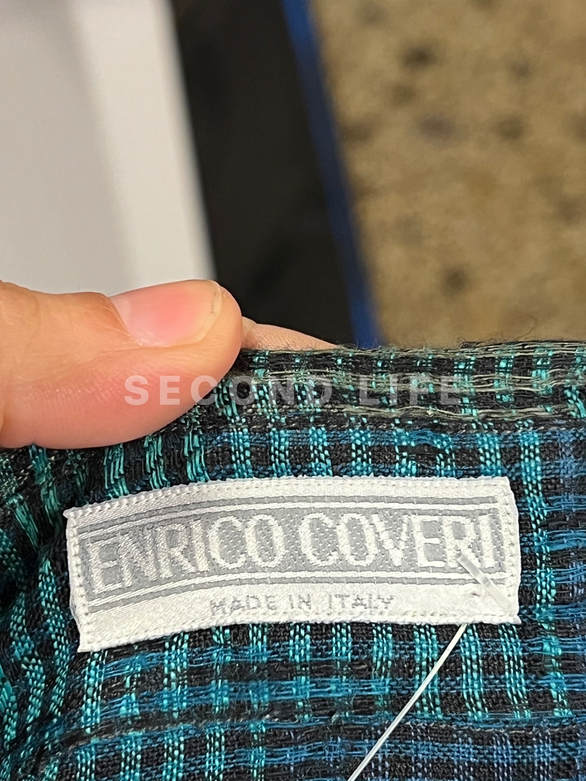 Camicia Enrico Coveri a maniche corte in 100% lino, foto 2