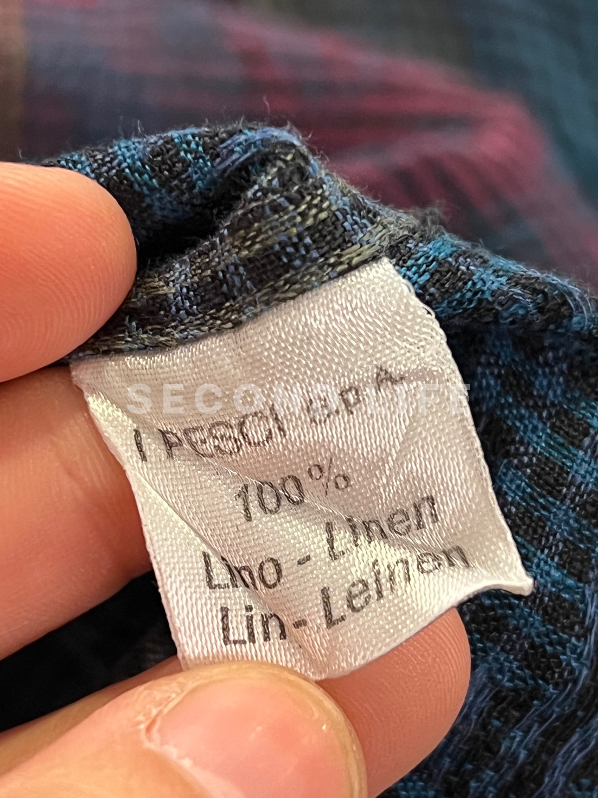 Camicia Enrico Coveri a maniche corte in 100% lino, foto 4