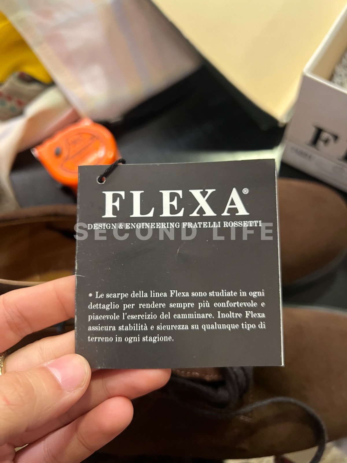 Scarpe stringate Flexa in pelle scamosciata castagna, foto 2