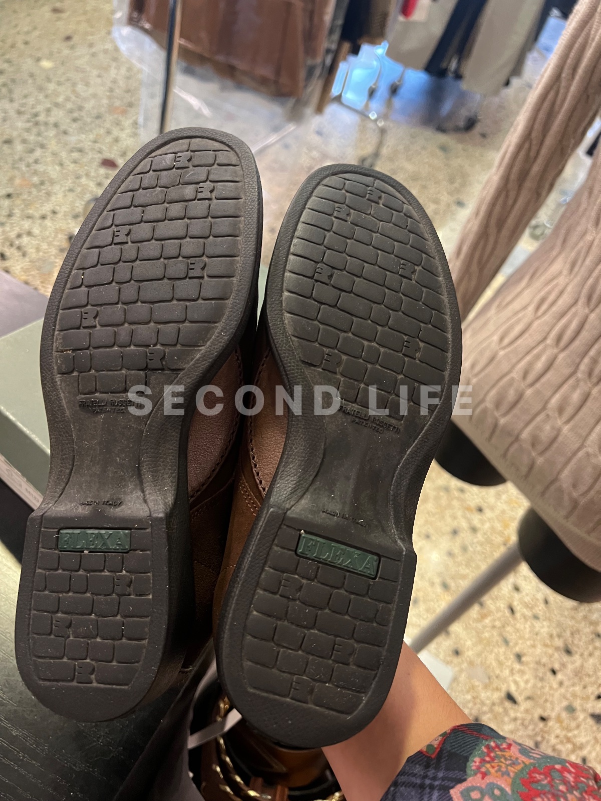 Scarpe stringate Flexa in pelle scamosciata castagna, foto 4