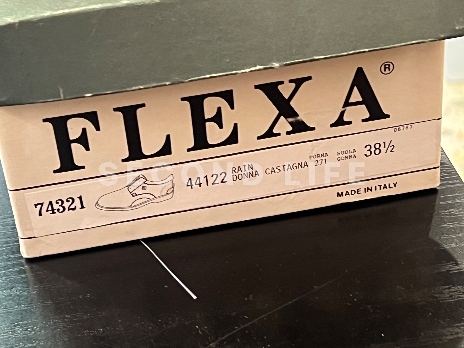 Scarpe stringate Flexa in pelle scamosciata castagna, foto 8