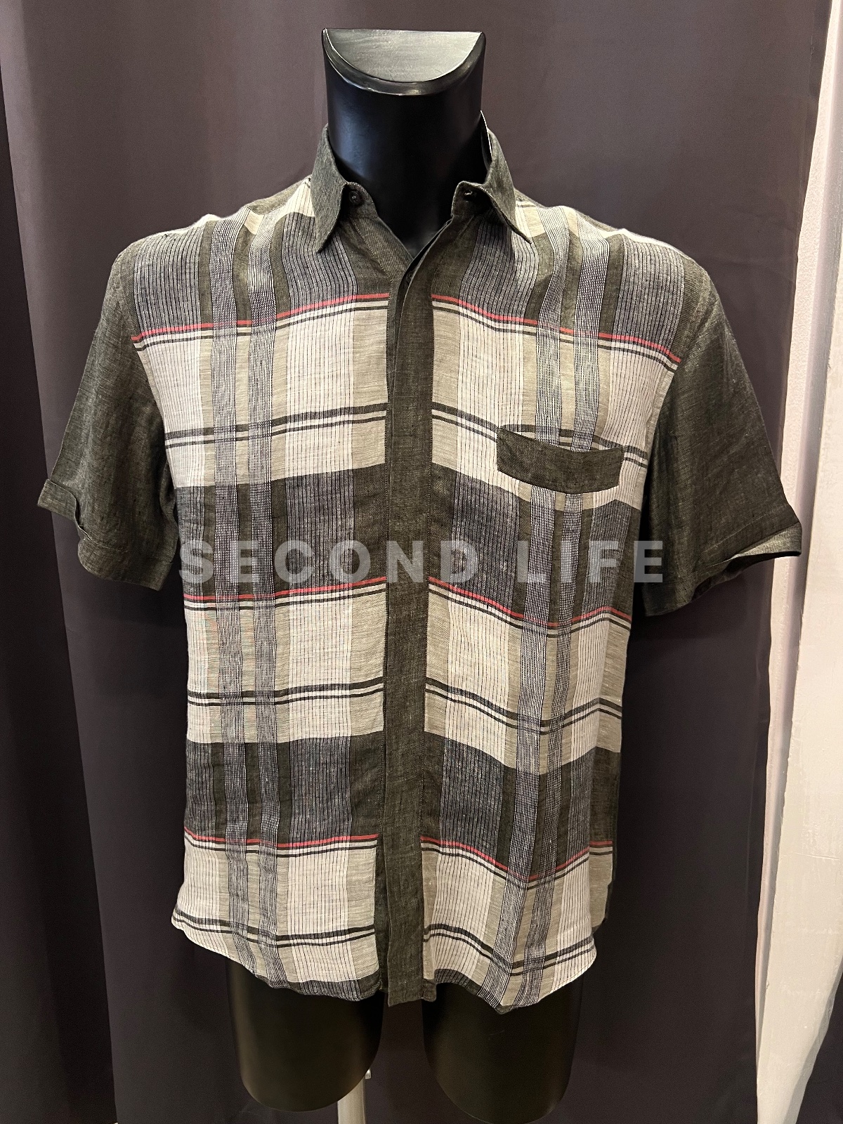 Camicia Edoardo vintage in flax (lino)