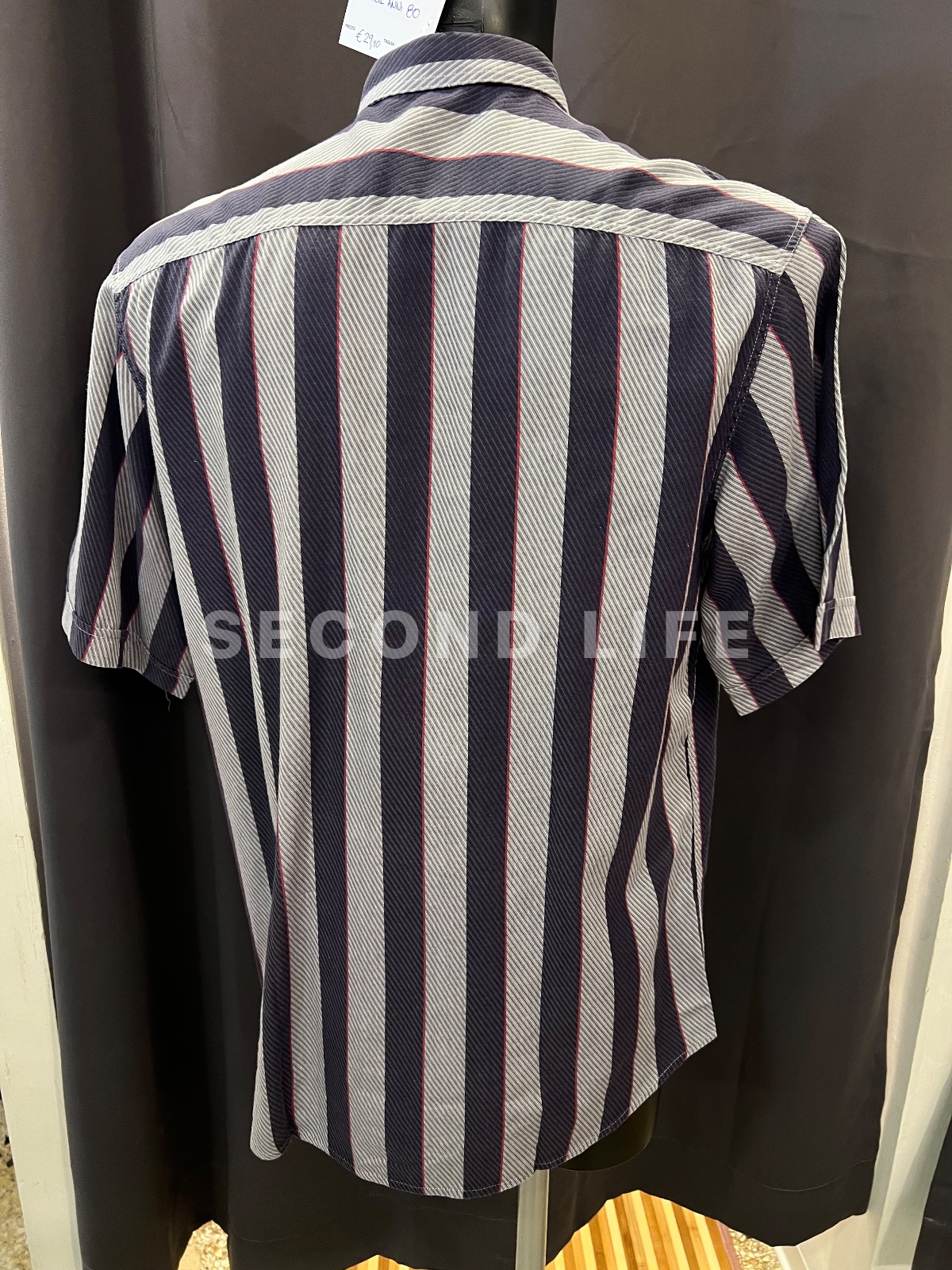 Camicia a maniche corte Valentino a righe, foto 3