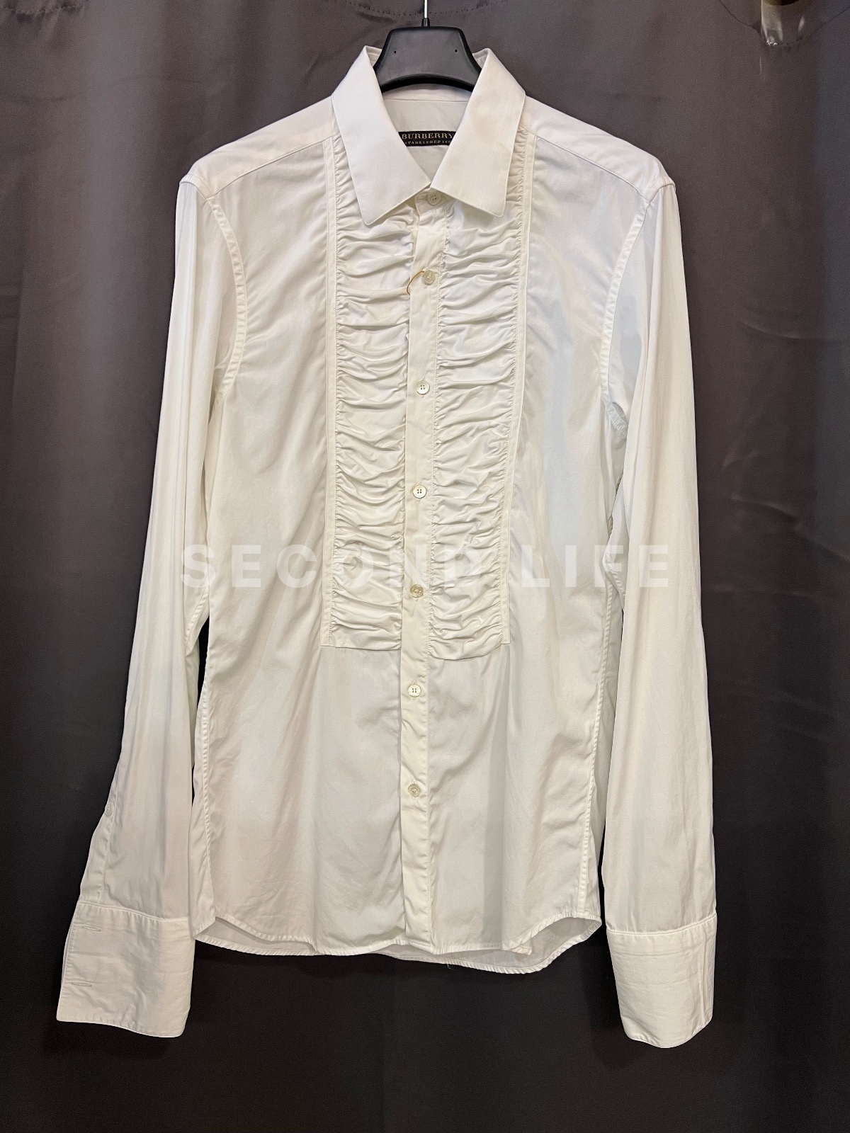 Camicia Burberry con plastron in cotone