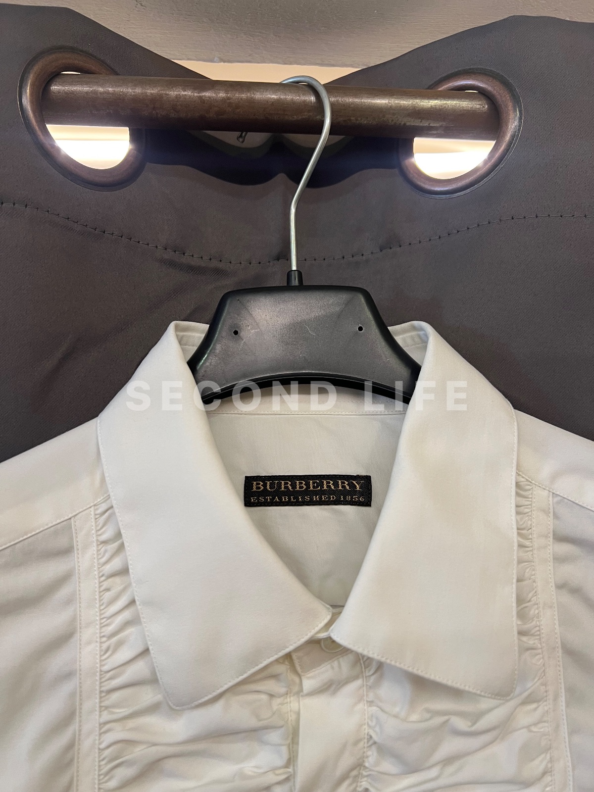 Camicia Burberry con plastron in cotone, foto 2