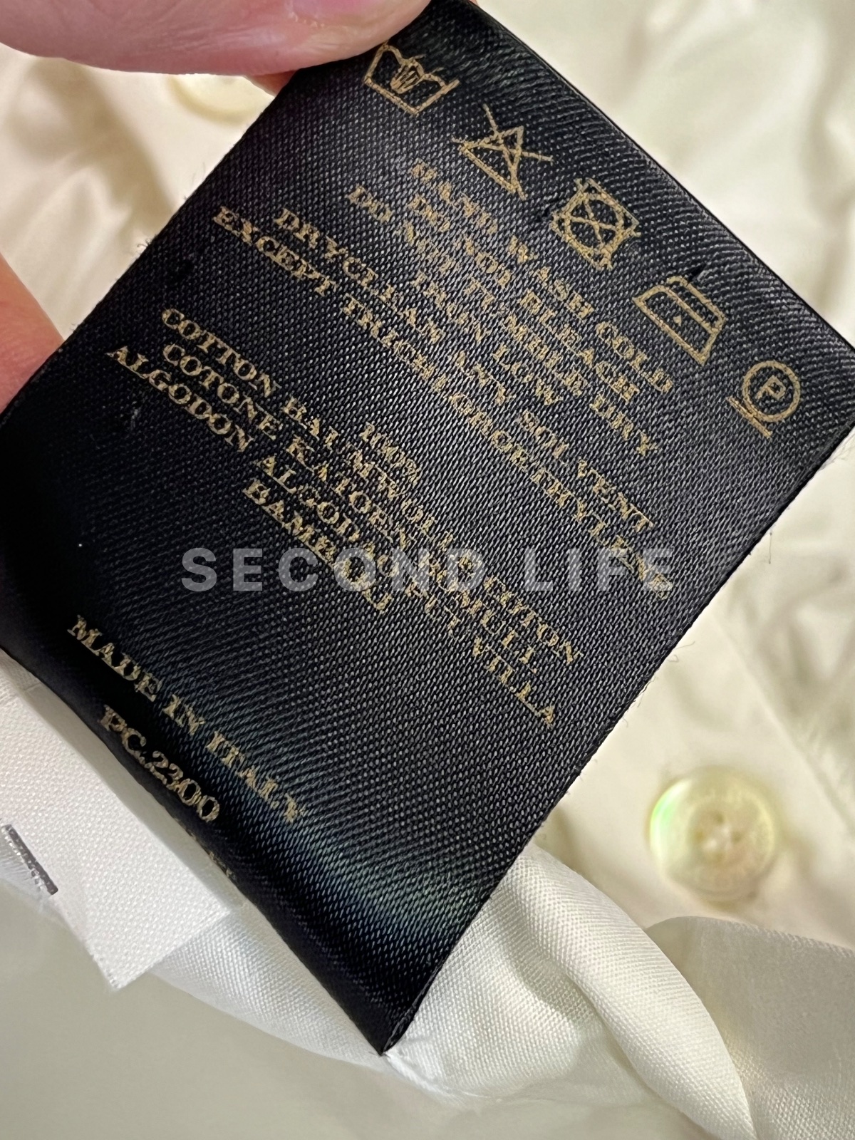 Camicia Burberry con plastron in cotone, foto 4