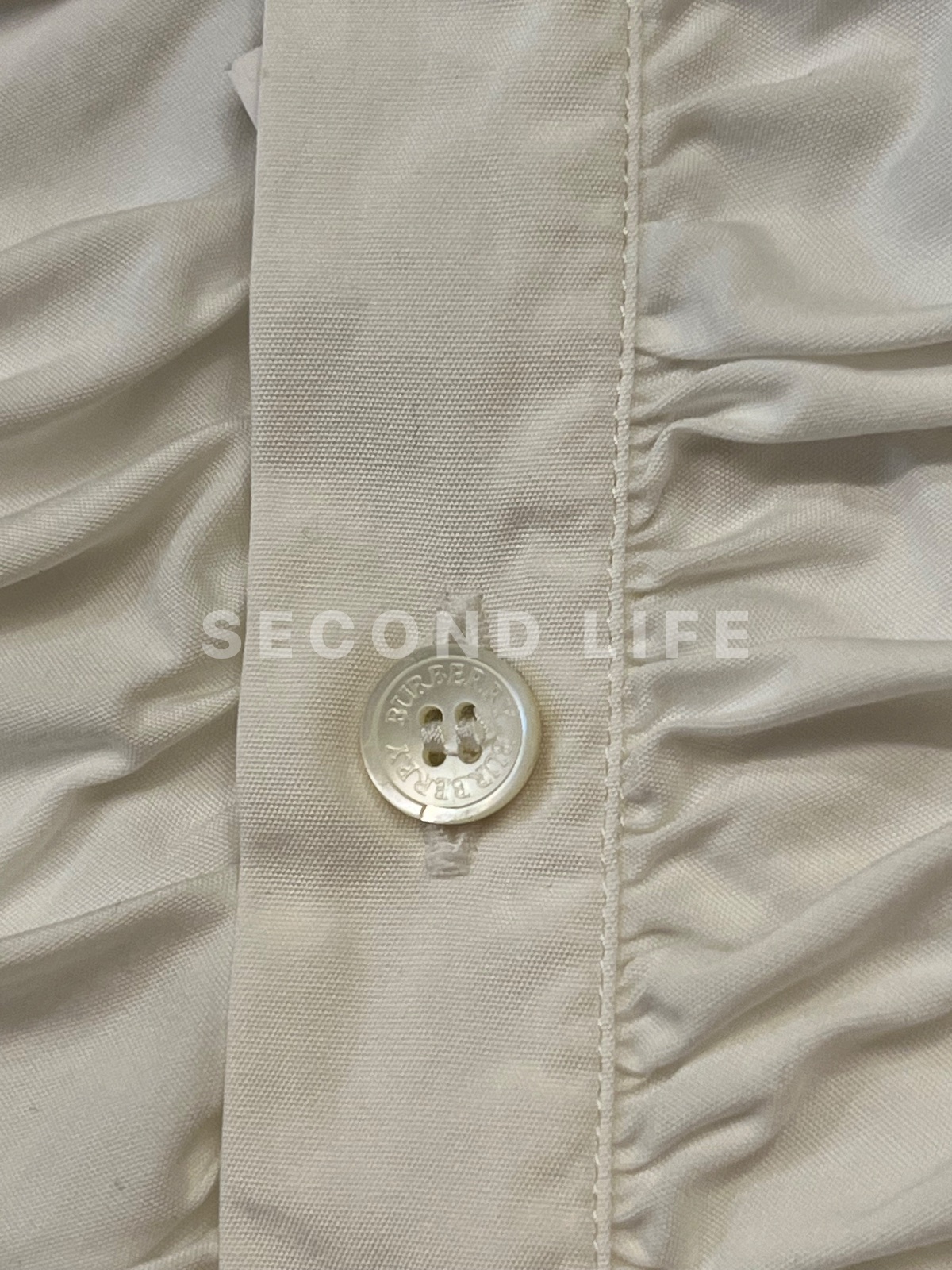 Camicia Burberry con plastron in cotone, foto 5