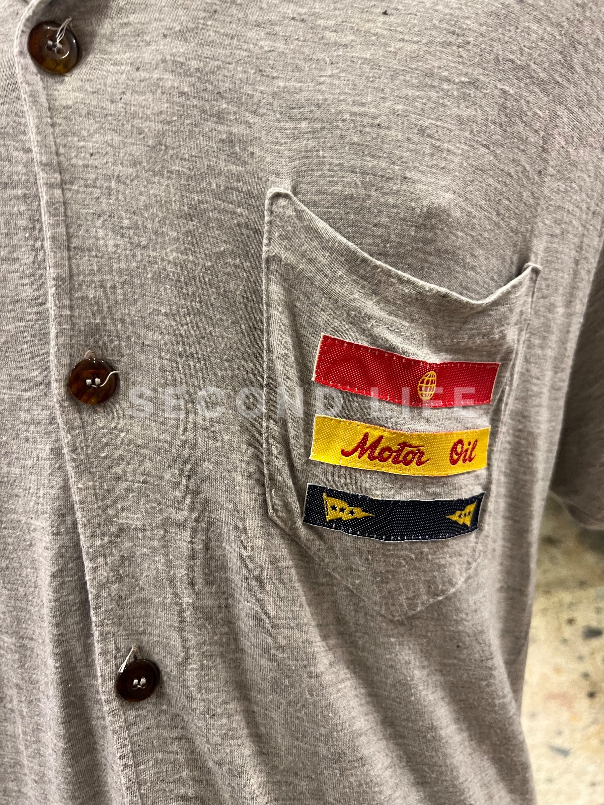 Maglia Motor Oil con stampa vintage, foto 3