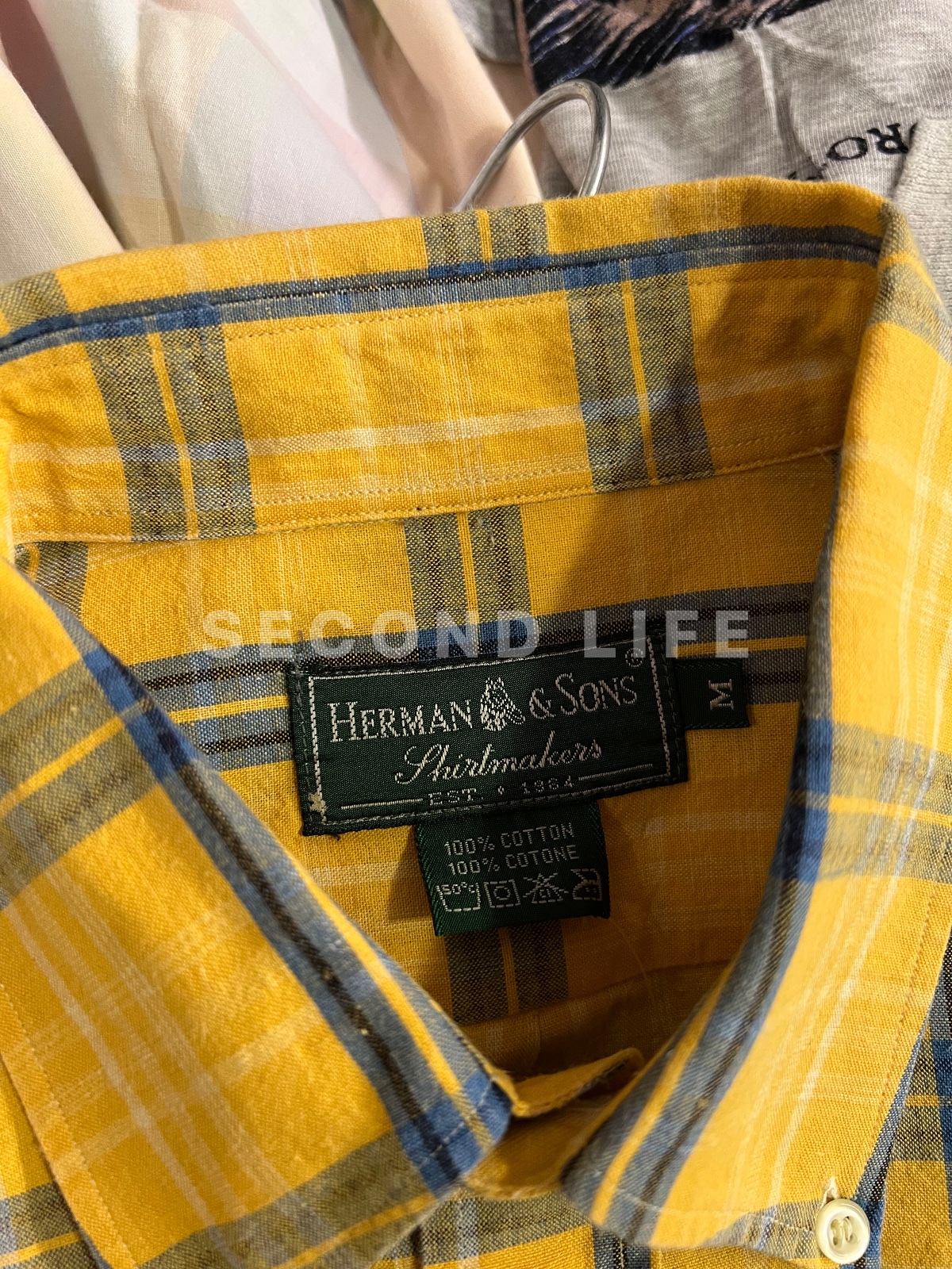 Camicia Herman & Sons a quadri a maniche corte in cotone, foto 2