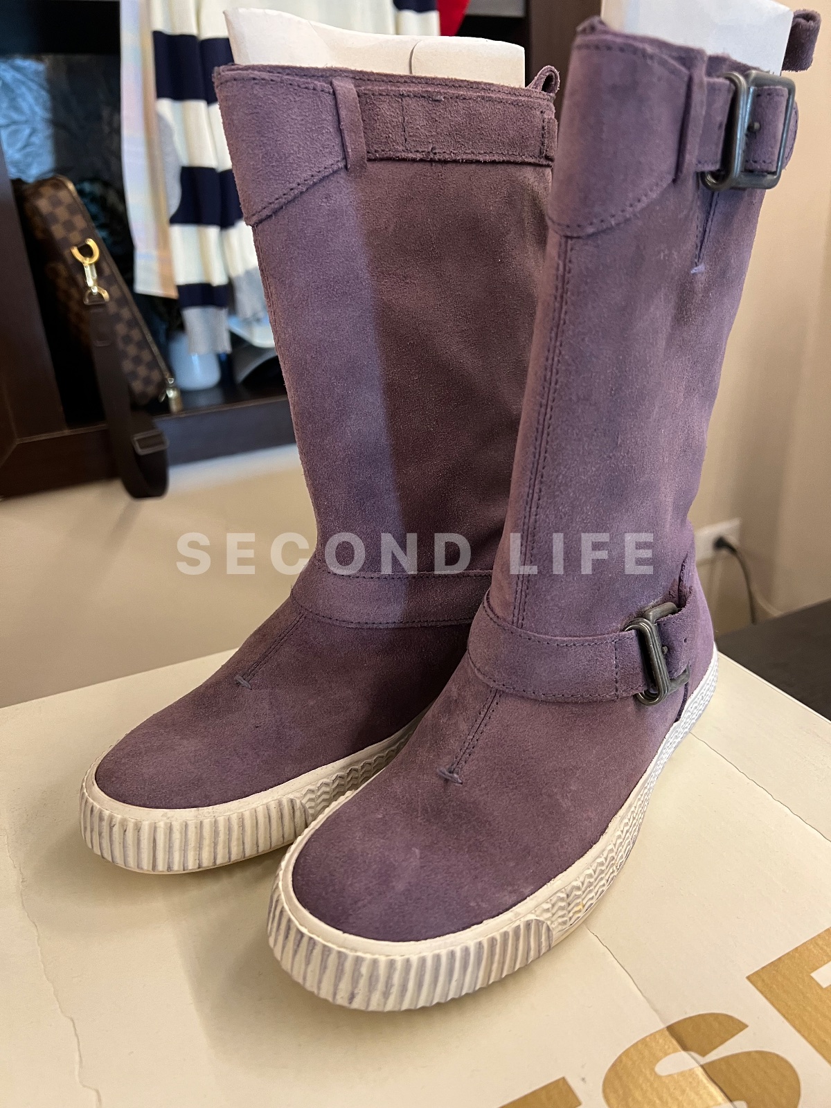 Scarpe Diesel Hanna W in camoscio, foto 4