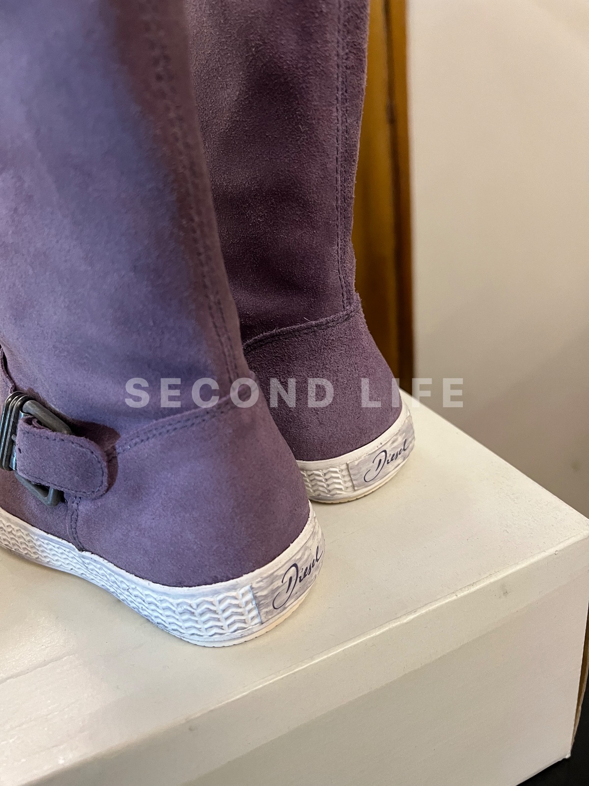 Scarpe Diesel Hanna W in camoscio, foto 6
