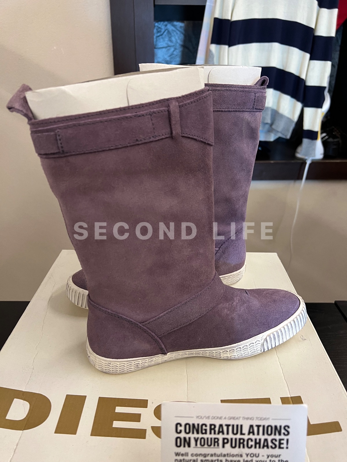 Scarpe Diesel Hanna W in camoscio, foto 8