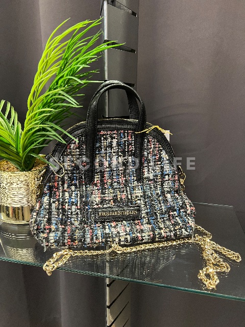 Borsa a mano Trussardi Jeans in tessuto bouclé