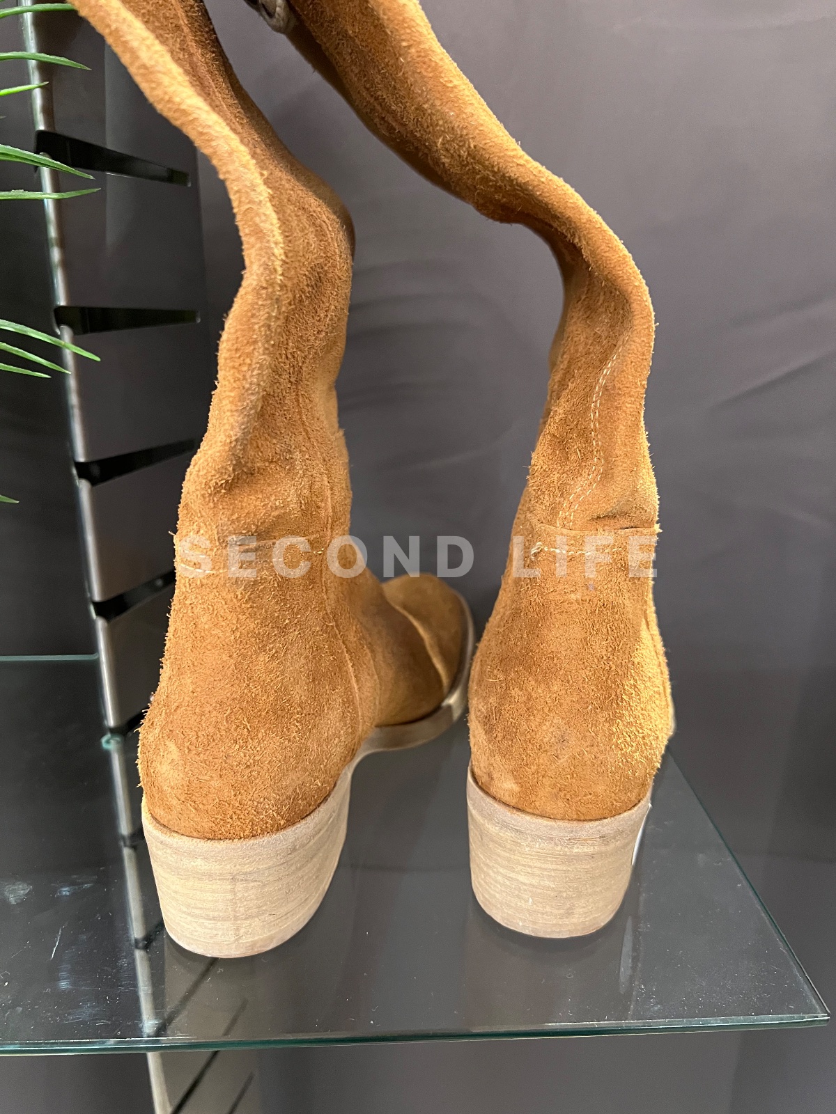 Scarpe Stivali in camoscio cammello, foto 5