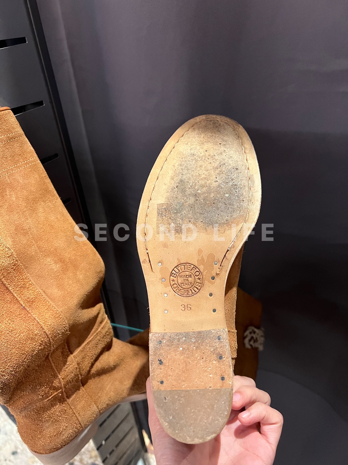 Scarpe Stivali in camoscio cammello, foto 6
