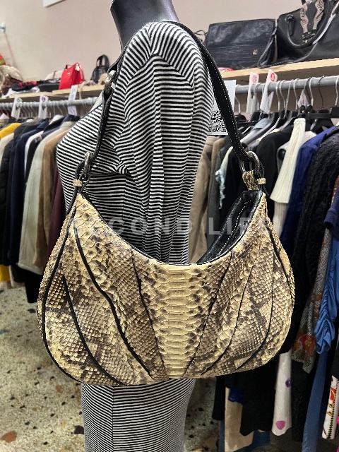Borsa Silvano Biagini in pelle e pitone