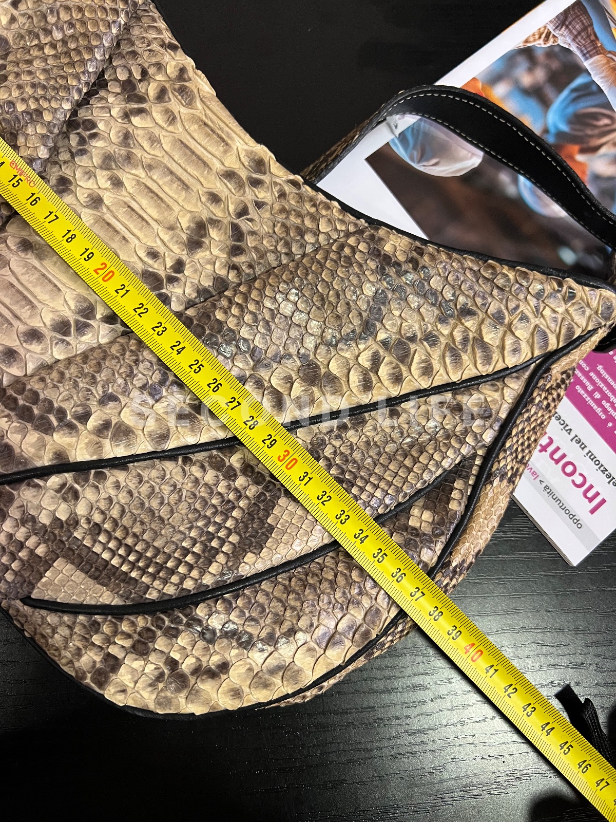 Borsa Silvano Biagini in pelle e pitone, foto 8