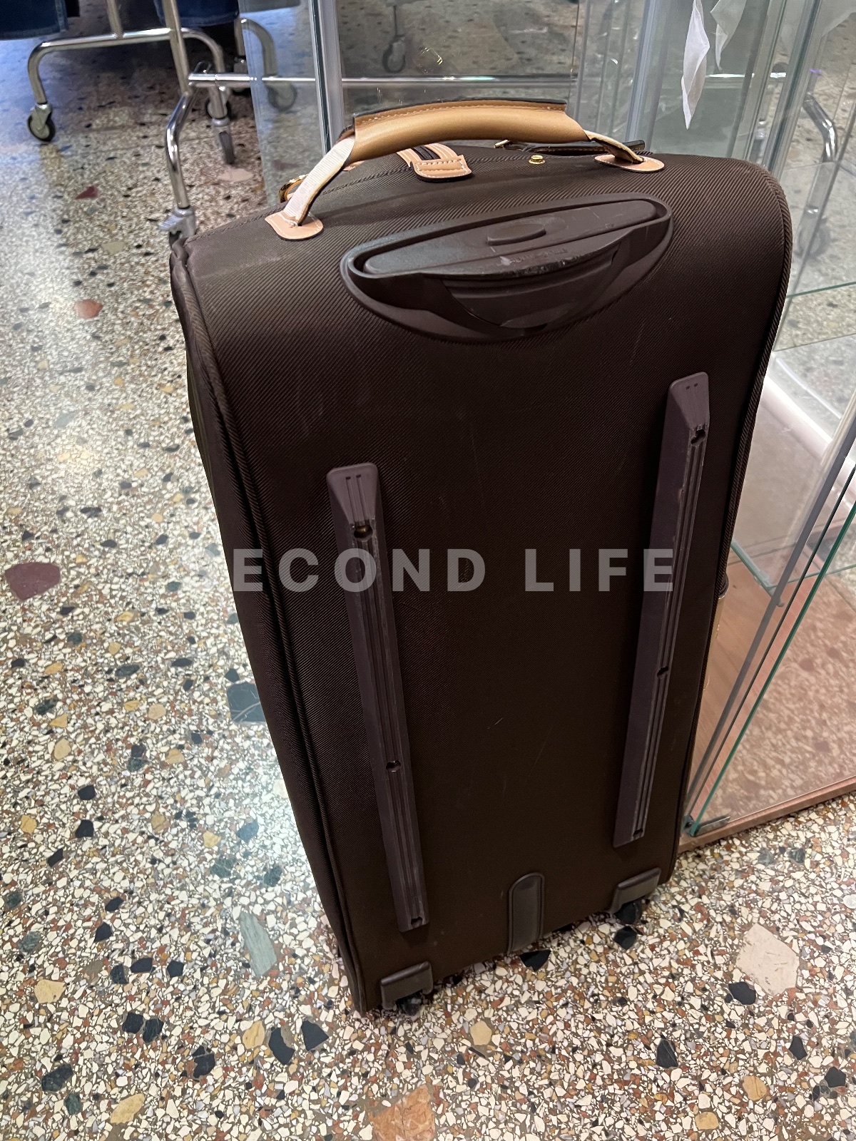 Borsone trolley Samsonite marrone con finiture beige, foto 7