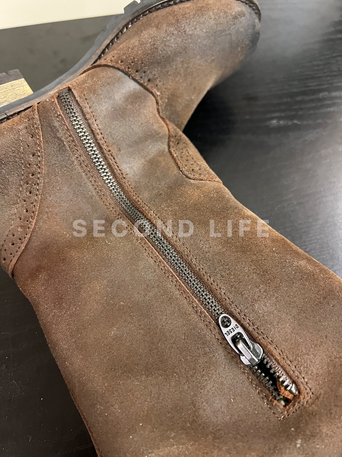 Stivali Diesel Alison in pelle scamosciata, foto 6