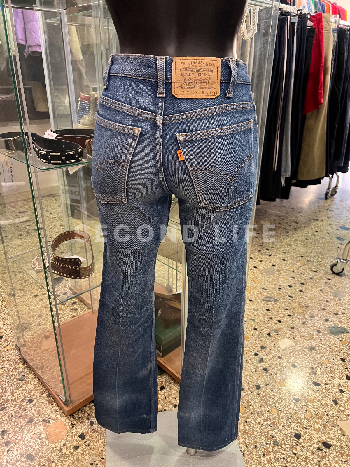 Pantaloni Levi's 417 Orange Tab in misto cotone